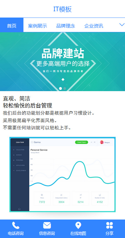 簡約IT互動(dòng)程序手機(jī)網(wǎng)站模板